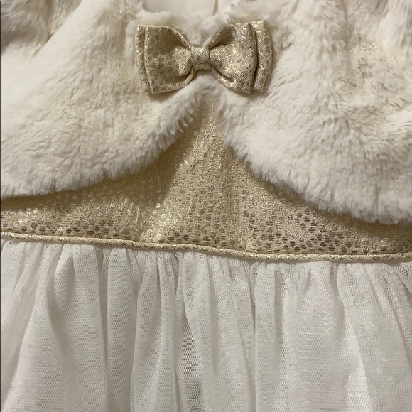Jona Michelle Cream Formal Dress with Shrug - Picture 4 of 9